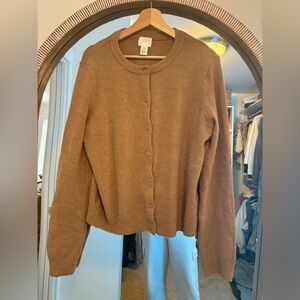 H&M Women's Button-Up Cardigan in Camel - size large